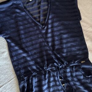 Calvin Klein Navy Blue Bathing Suit Coverup
